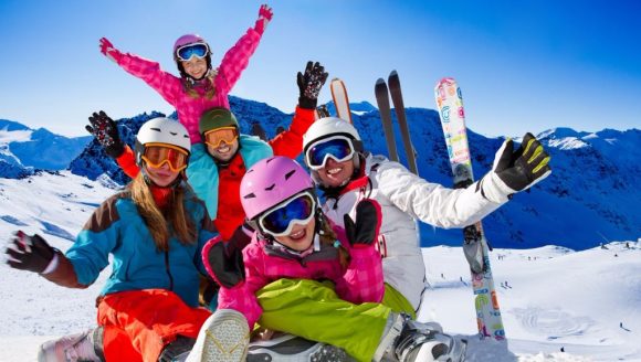 Amigos en la nieve